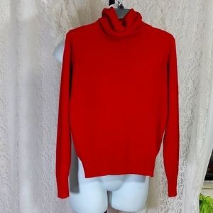 Turtleneck Sweater Rusty Red size M